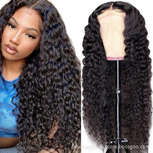 150 Density Wholesale Swiss Transparent Lace Brazilian Deep Curly Wig 100% Human Hair Vendors 13X4 40 Inch Hd Lace Curly Wigs